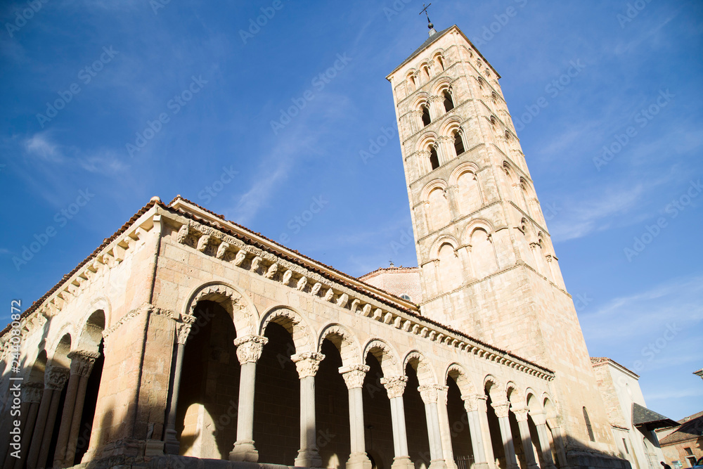 Romanesque columns  segovia, Spain