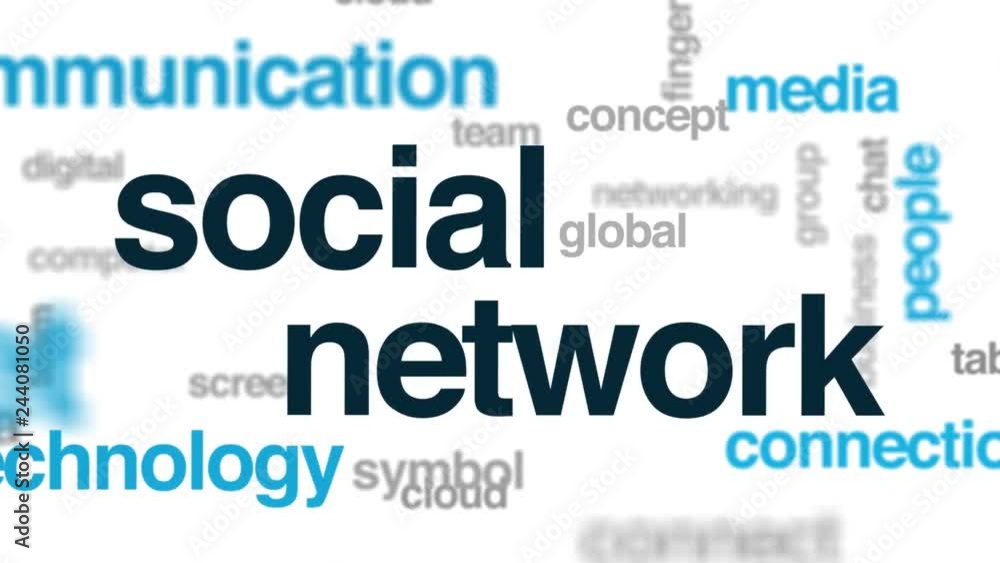 Social network animated word cloud. Kinetic typography. Social network animated word cloud. Kinetic typography.