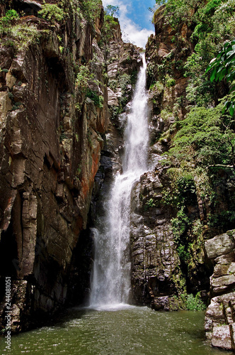 Brazilian waterfalls in Minas Gerais river cascades