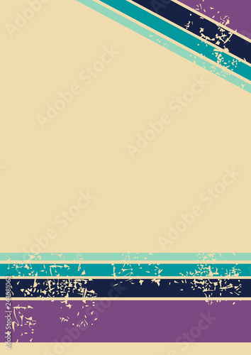 Retro green blue purple lines background
