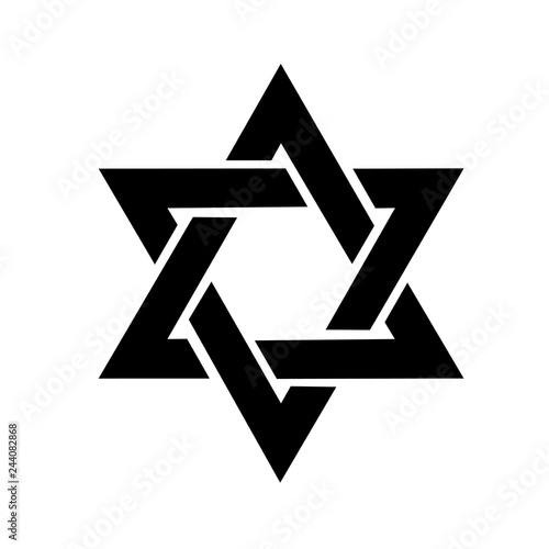 The star of David logo in the vector.