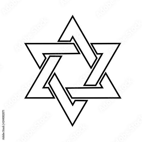 The star of David logo in the vector.