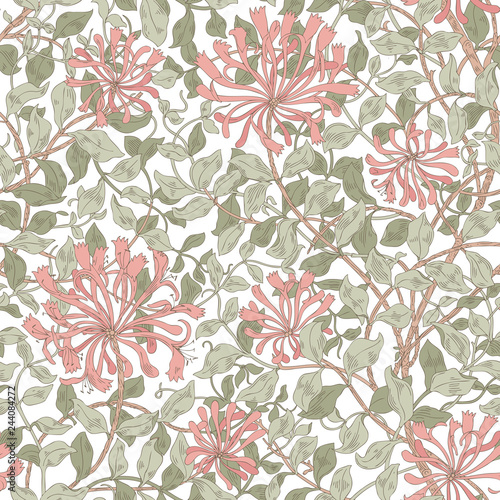 Design of modern fabric pattern. Floral pattern for your design. Illustration. Modern seamless pattern for interior decoration, wrapping paper, graphic design, clothes and textile. Vector. Background.