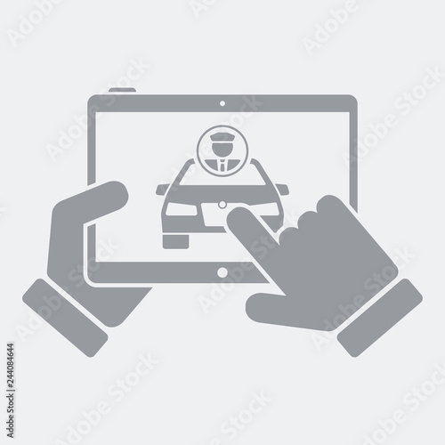 Chauffeur service flat icon