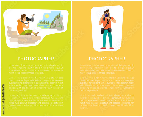 Photographers Taking Picture with Photo Equipment