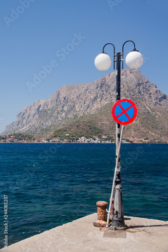 view to the greek island telendos photo