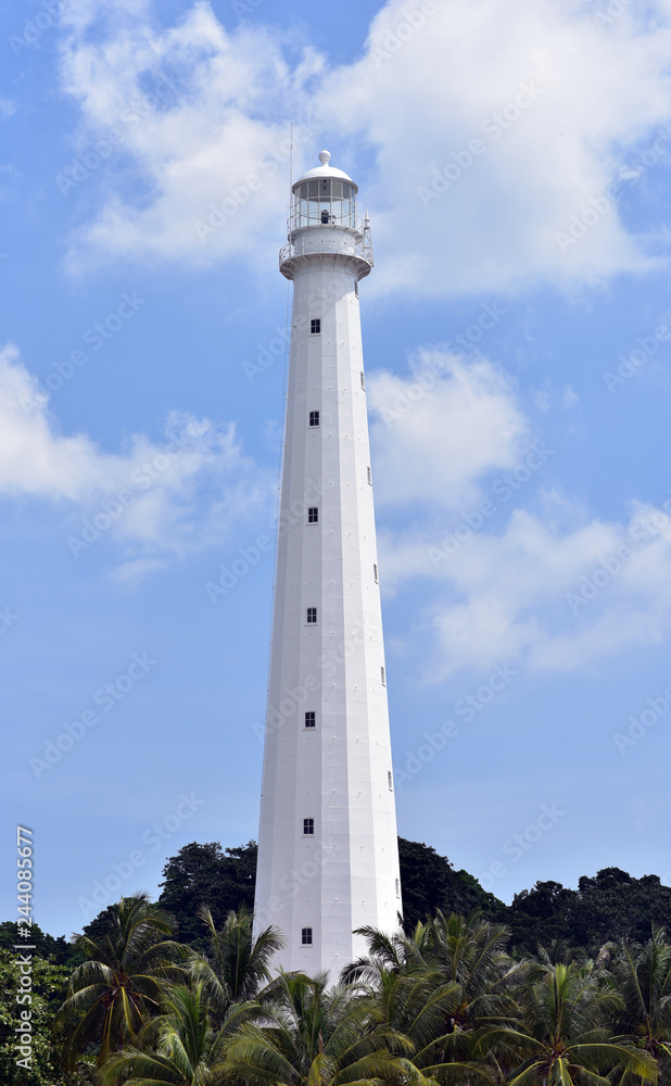 A lighthouse at Pulau Lengkuas, off Belitung island, Indonesia