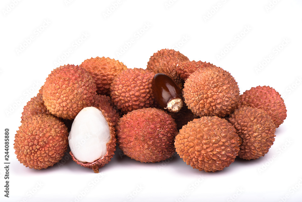 Lychee, Lat. Litchi chinensis - Chinese plum - a small sweet and Lychee, Lat. Litchi chinensis - Chinese plum - a small sweet and