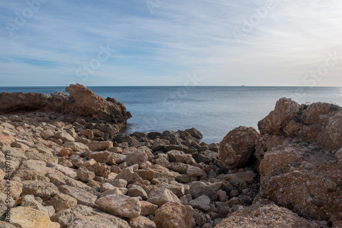 The mediterranean sea in the ametlla de mar, Costa daurada