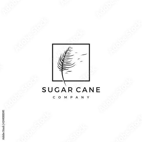 sugar cane logo vector icon illustration