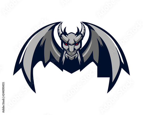 Fotografija gargoyle bat mascot dragon monster 2