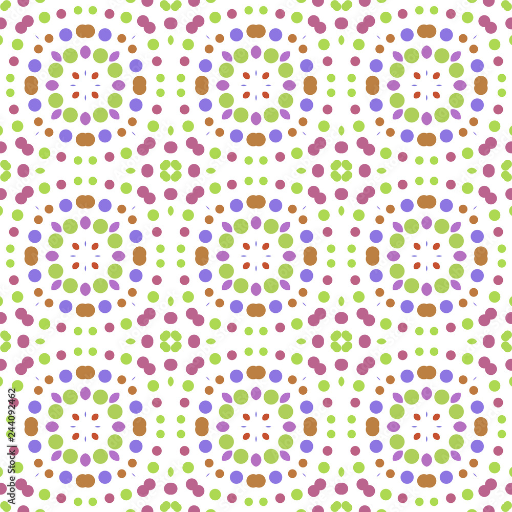 Seamless abstract pattern background with a variety of colored circles. Seamless abstract pattern background with a variety of colored circles.