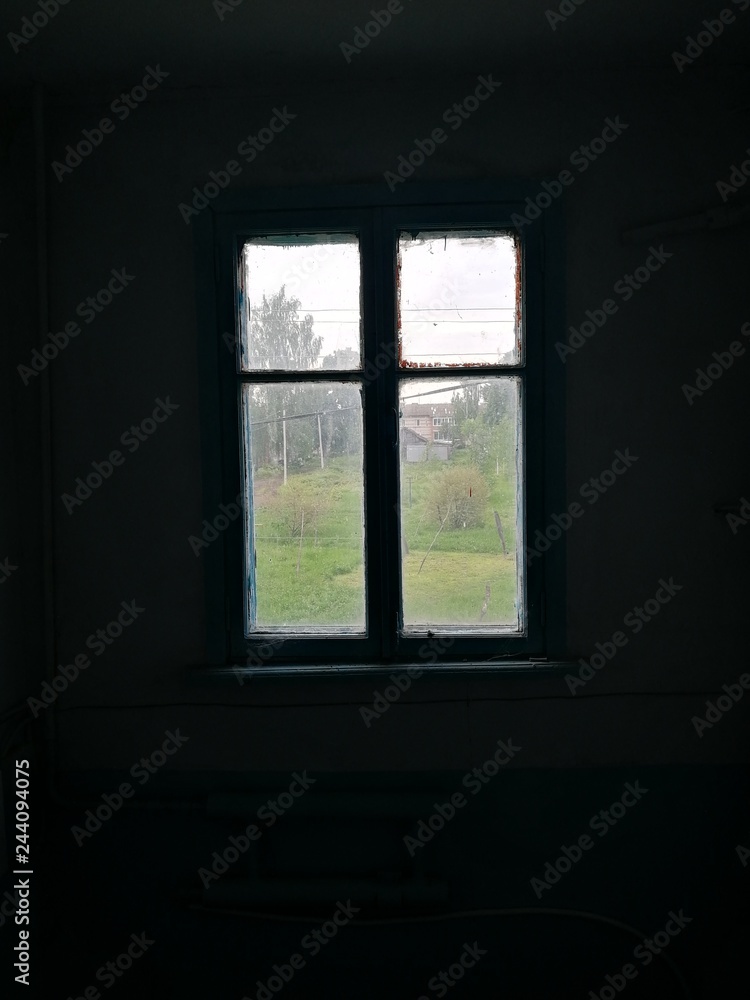 A window in a dark room A window in a dark room