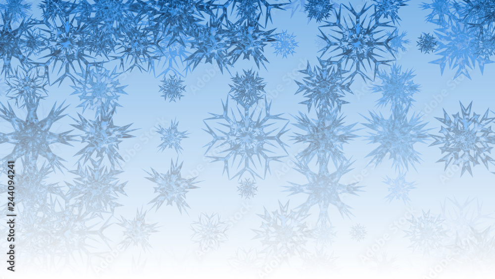 Abstract background with a variety of colorful snowflakes. Big and small. Abstract background with a variety of colorful snowflakes. Big and small.