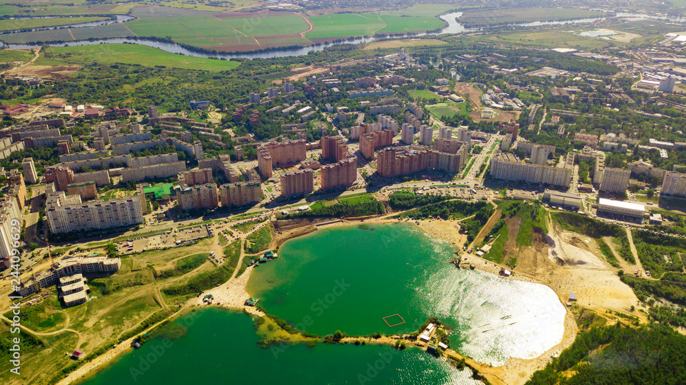 Obraz premium beach lake dzerzhinsky