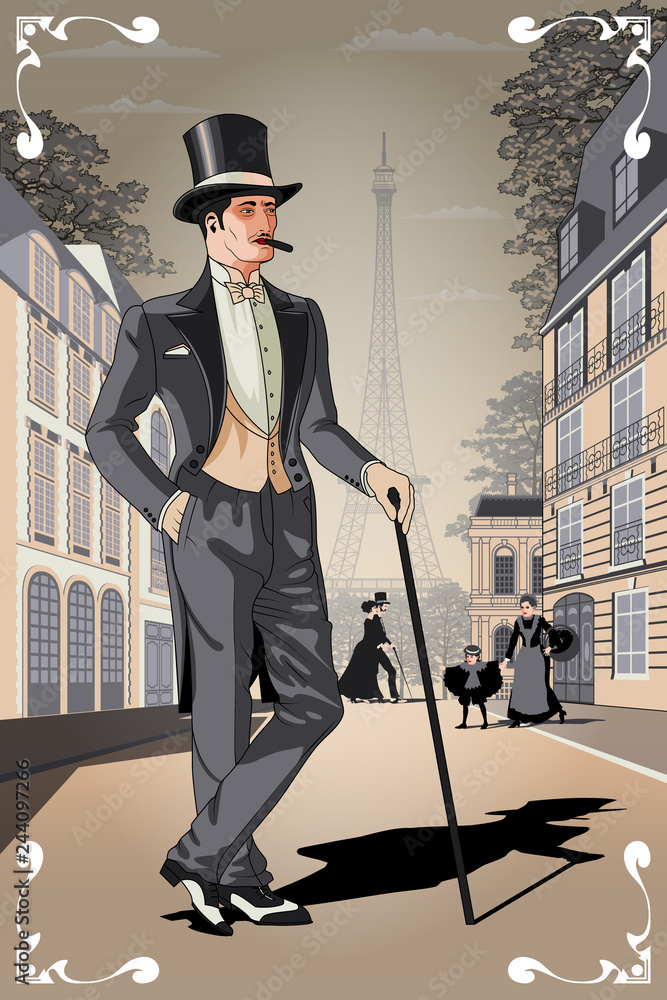 Belle Epoque Poster From Paris Handmade Drawing Vector Illustration belle-epoque-poster-from-paris-handmade-drawing-vector-illustration