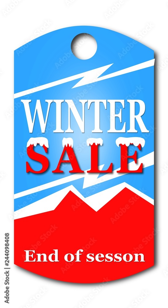 winter sale banner template design, vector illustration - Vector