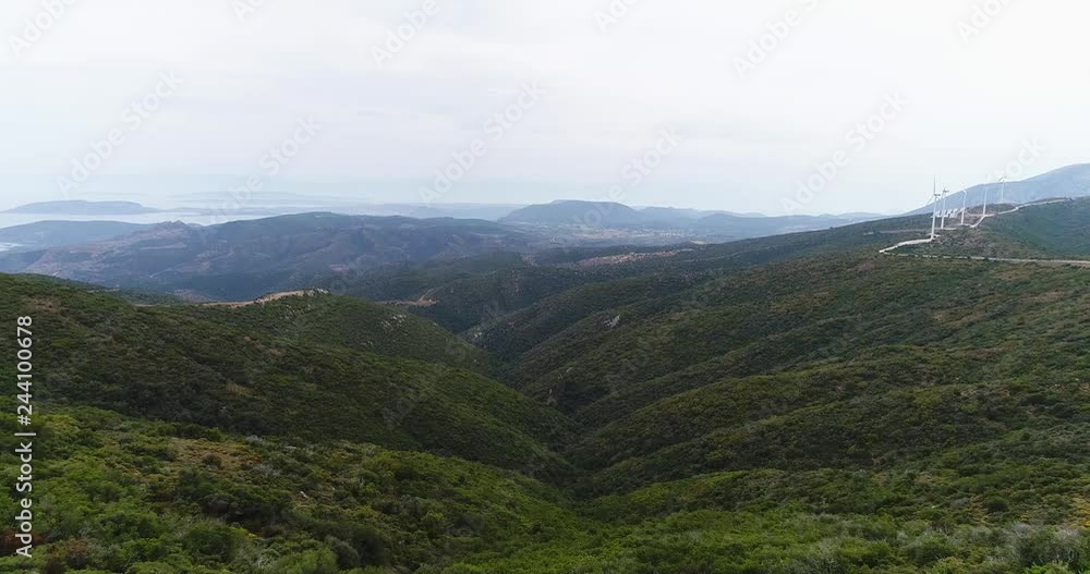 Beautiful landscape of the summer mountains near the Temple of Artemis 4k, slowmotion Beautiful landscape of the summer mountains near the Temple of Artemis 4k, slowmotion