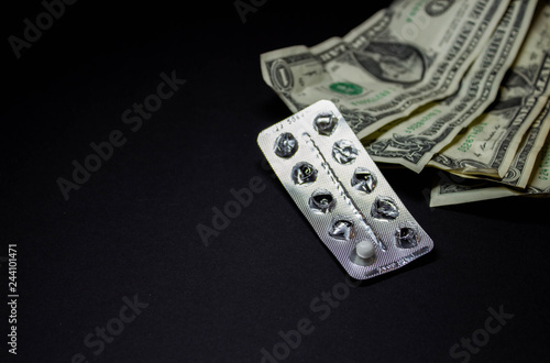 Last pill in a blister pack. Expensive Medicines. Money is tight