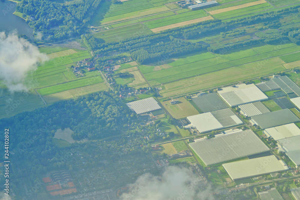 Fototapeta premium Flying all around the would, travelling by plane, look on sky