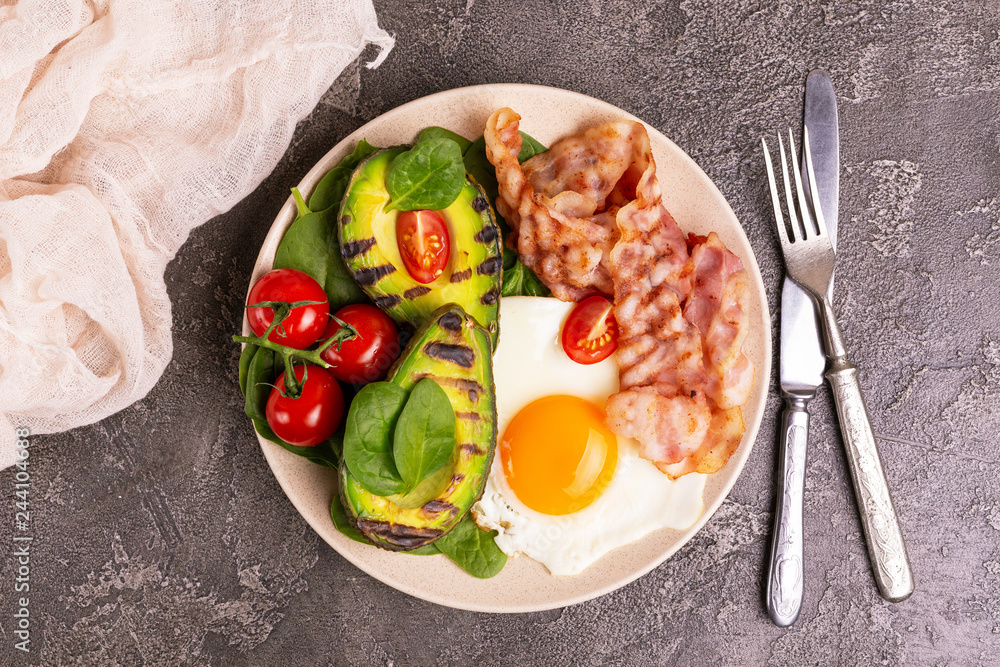 Ketogenic diet. Low carb high fat breakfast. Healthy food concept Ketogenic diet. Low carb high fat breakfast. Healthy food concept