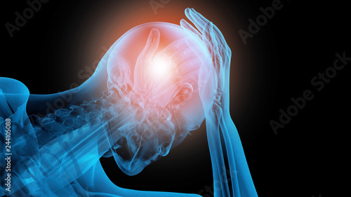 x ray 3d rendered skeletal medical illustration