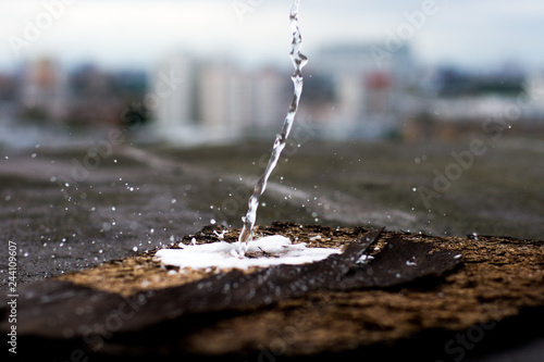 water splash in slow motion