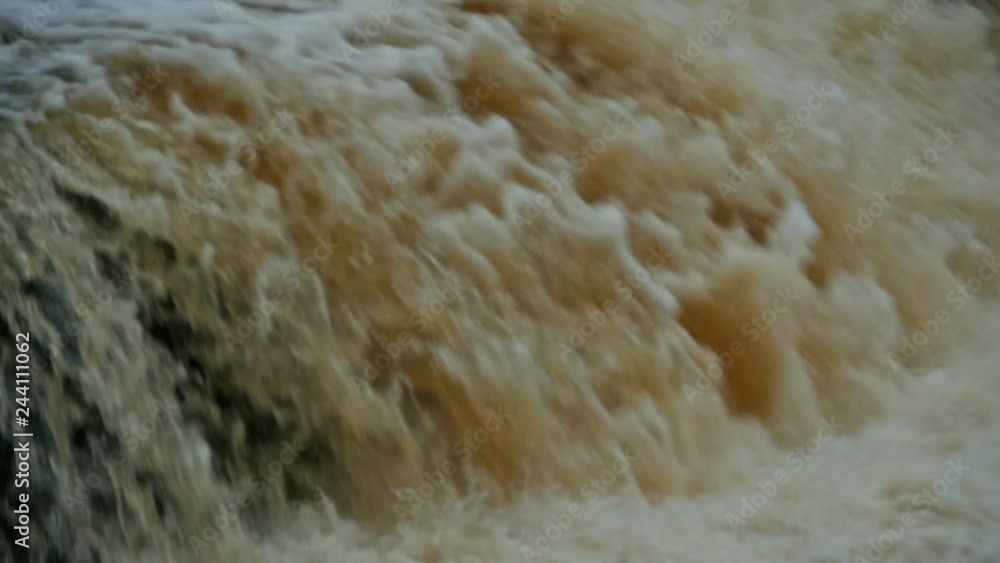 Waterfall huge stream of falling white water Waterfall huge stream of falling white water