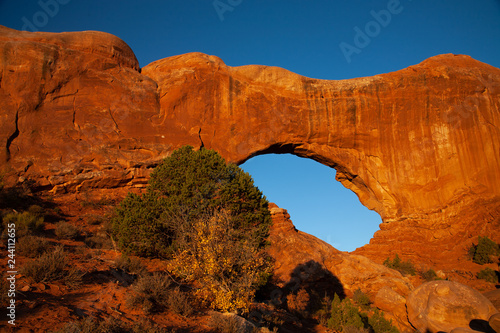 Sunrise on the arches makes them glow
