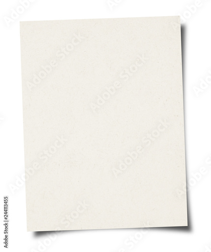 White Paper sheet background - isolated on white