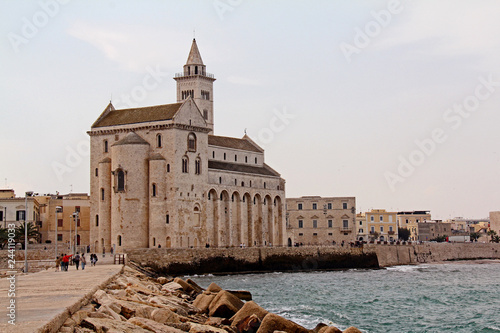 Canvas Print la Cattedrale di Trani affacciata sul mare