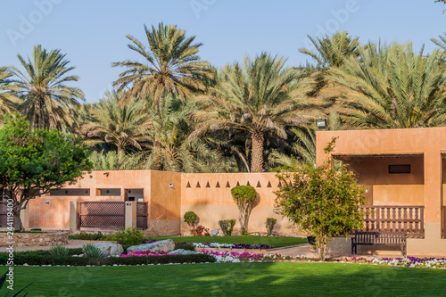 Garden of Al Ain Palace (Sheikh Zayed Palace) Museum in Al Ain, United Arab Emirates