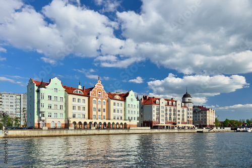 KALININGRAD, RUSSIA - 13 may 2017: Fishing village, Cultural and ethnographic complex, tourist attraction of the city