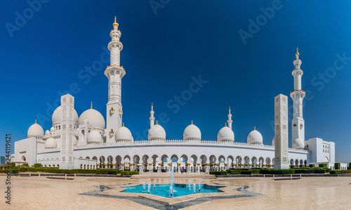 Sheikh Zayed Grand Mosque in Abu Dhabi, the capital city of the United Arab Emirates