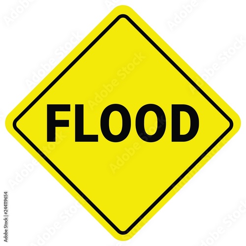 Warning Sign Flood Warning. Flash Flood Watch