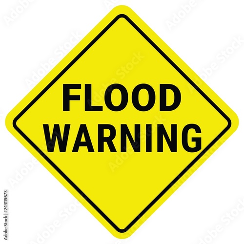 Warning Sign Flood Warning. Flash Flood Watch