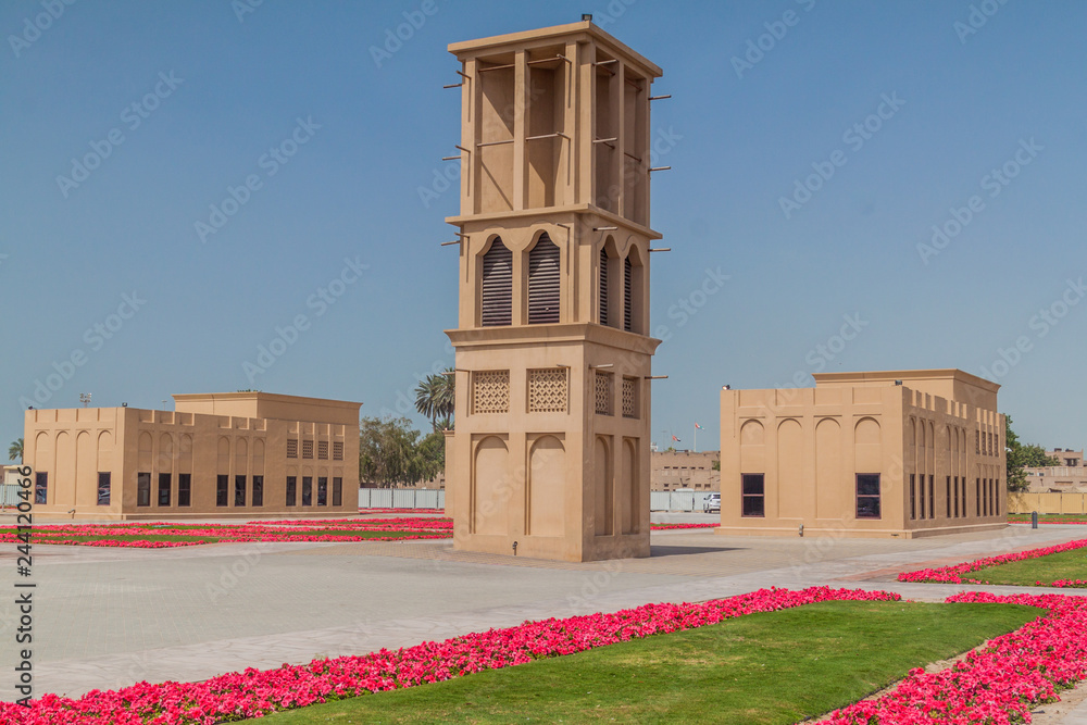 Entrance to Al Ghubaiba metro station in Dubai, UAE