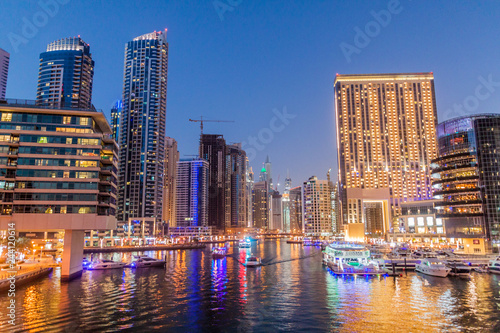 High rise buildings in Dubai Marina, UAE © Matyas Rehak