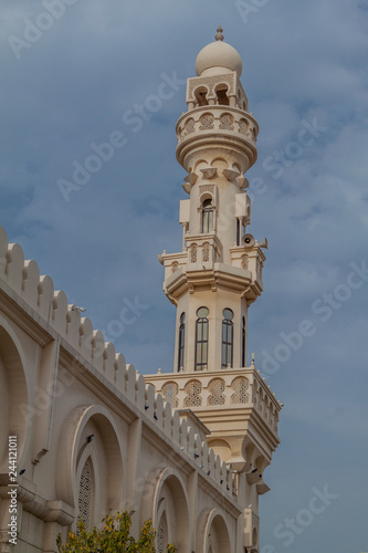 Minaret of Shaikh Isa Bin Ali Al Khalifa Mosque in Muharraq, Bahrain