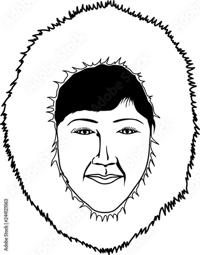 Eskimo Woman Vector Illustration