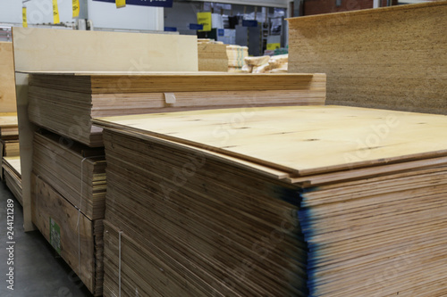 building materials on the shelves in the supermarket