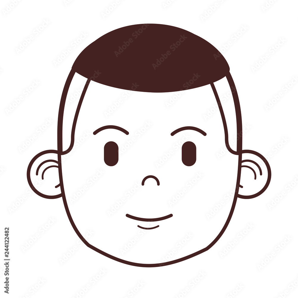 young man face cartoon young man face cartoon
