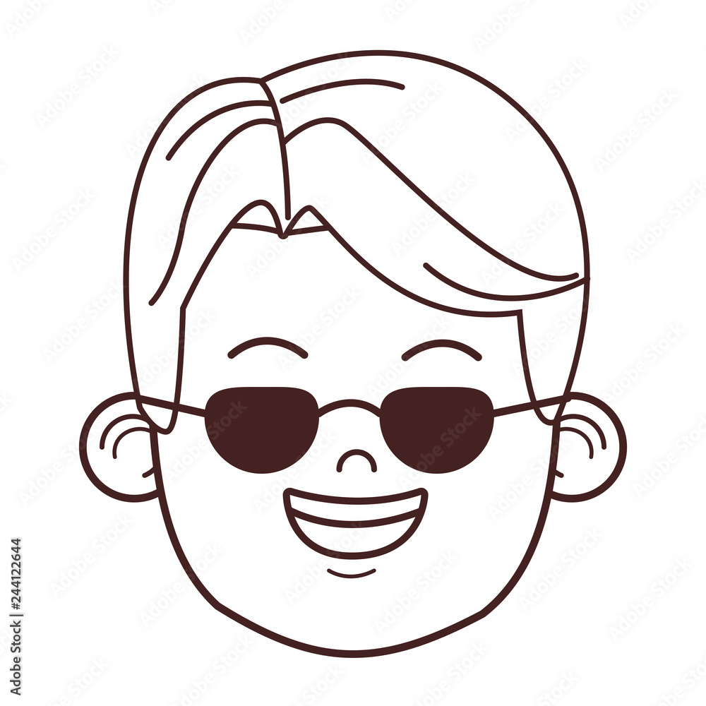 young man face cartoon young man face cartoon