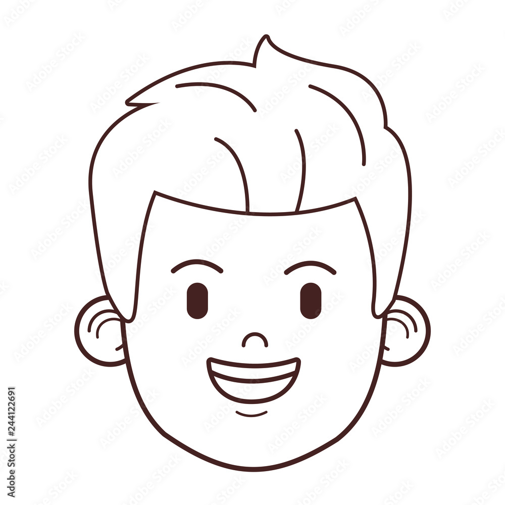young man face cartoon young man face cartoon