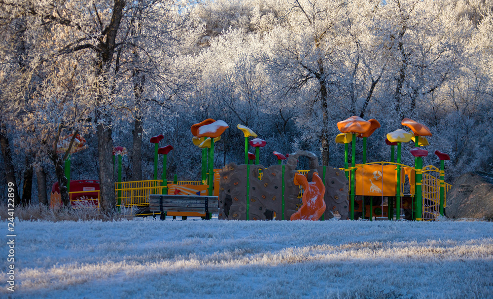 Naklejka premium Winter Frost Saskatchewan