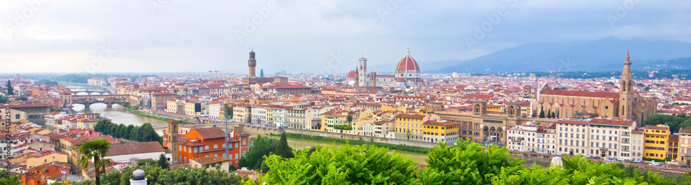 Looking down at Florence skyline from the Michelangelo Piazzale