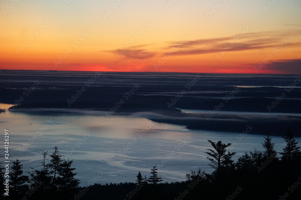 Naklejka premium Sunrise Caillac Mt Maine