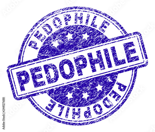 Bilde på lerret PEDOPHILE stamp seal imprint with grunge texture