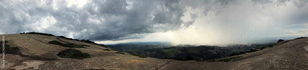 Brazilian Pedra Grande Mountain Panoramic view