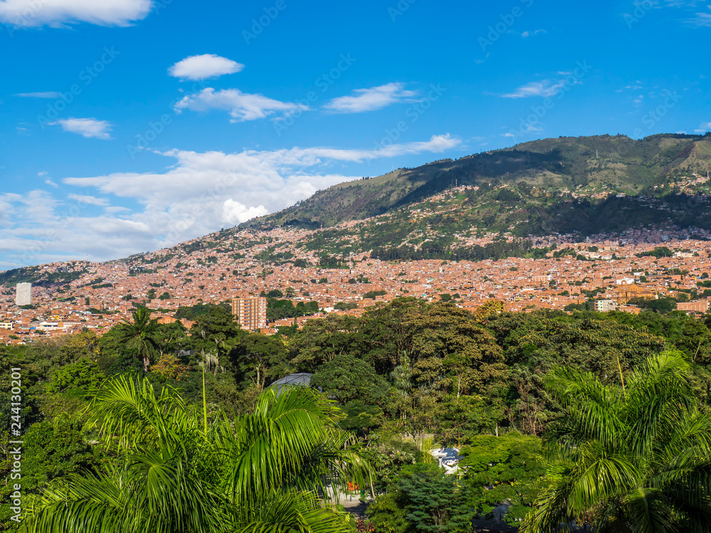 Impressive Skyline of Medellin viewed from Comuna 13